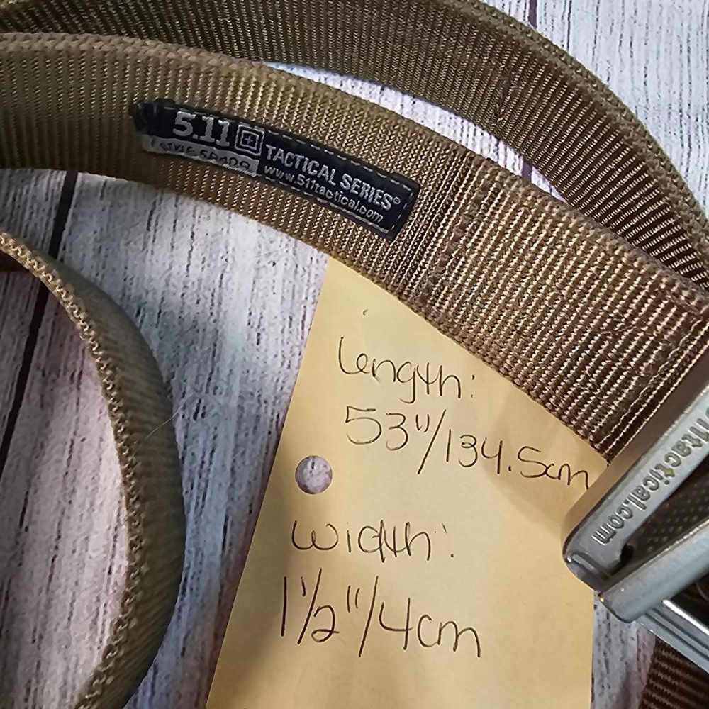 Men's 5.11 Tactical Series Army Green/Brown Belt One Size - Picture 2 of 8